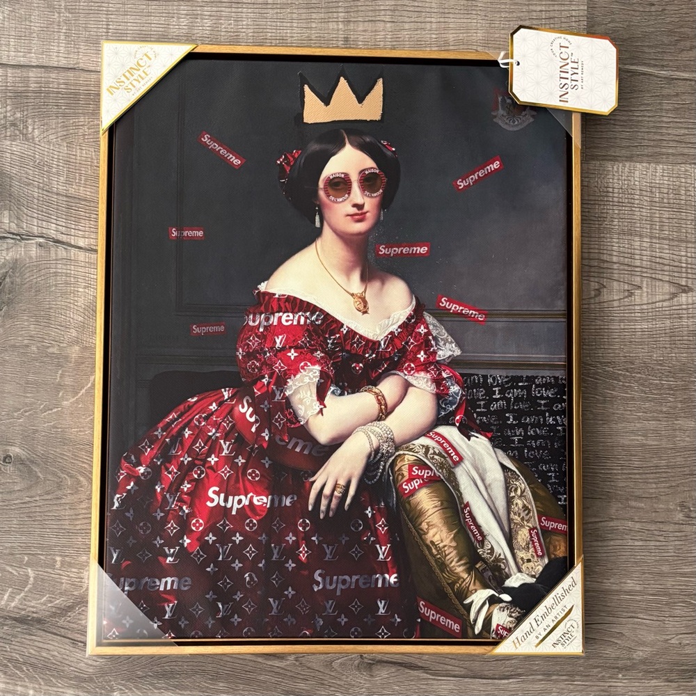 Supreme Queen Framed Pop Art Wall Painting